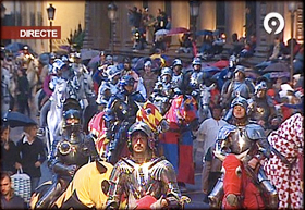 Knights forming part of the cavalcade, Valencia 2008