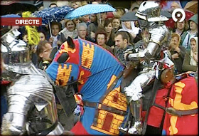 Knights forming part of the cavalcade, Valencia 2008